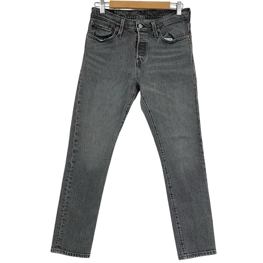 Levi’s Mens Grey 501 Button Fly Jeans 27 X 34 Straight Leg Denim Casual Classic